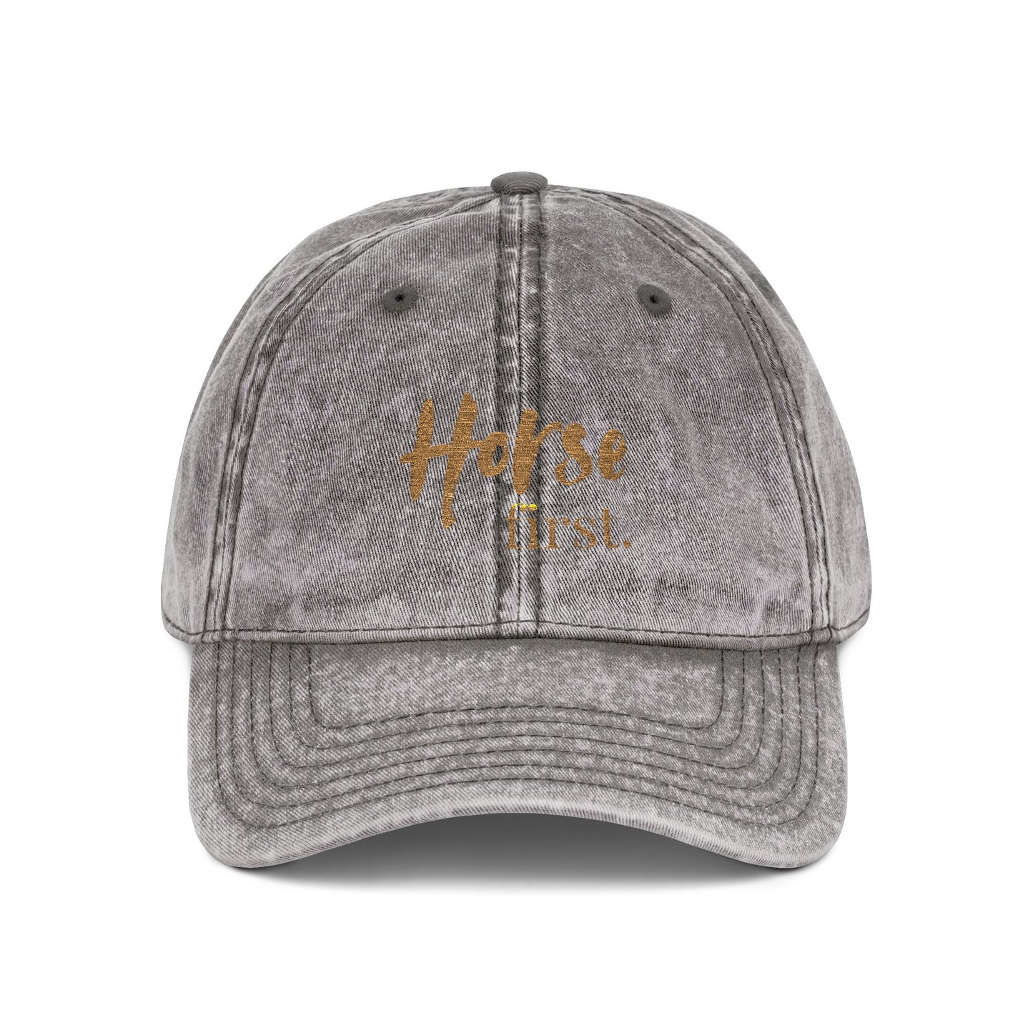 Horse first.Cap - Embroidered Vintage Cap