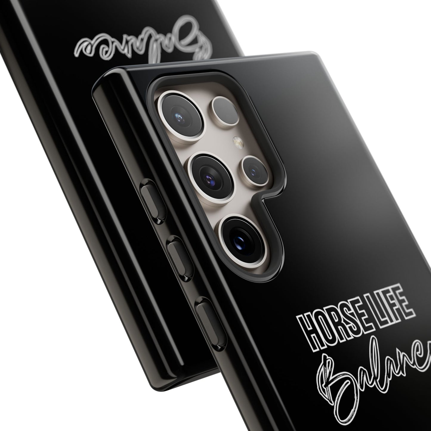 Phone Case - "Horse Life Balance" Glossy Tough Protective Case for Equestrians