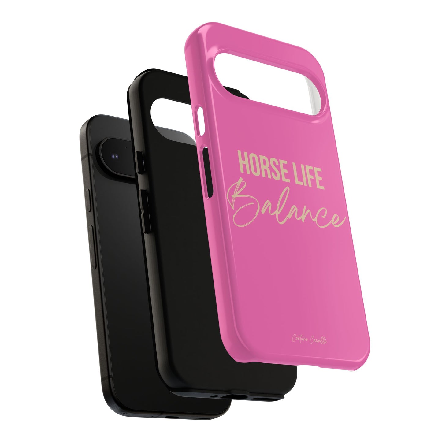 Horse Life Balance Phone Case - Pink Tough Protective Cover