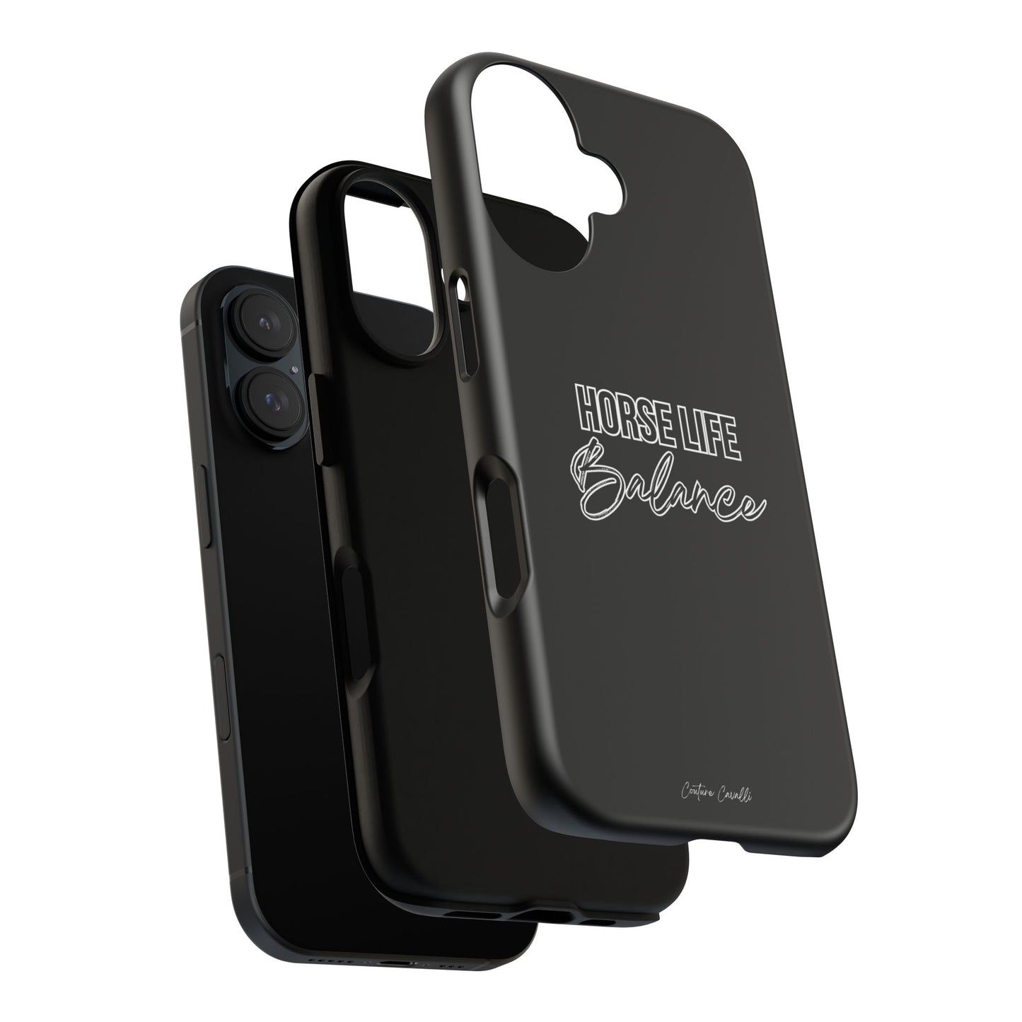 Phone Case - "Horse Life Balance" Glossy Tough Protective Case for Equestrians