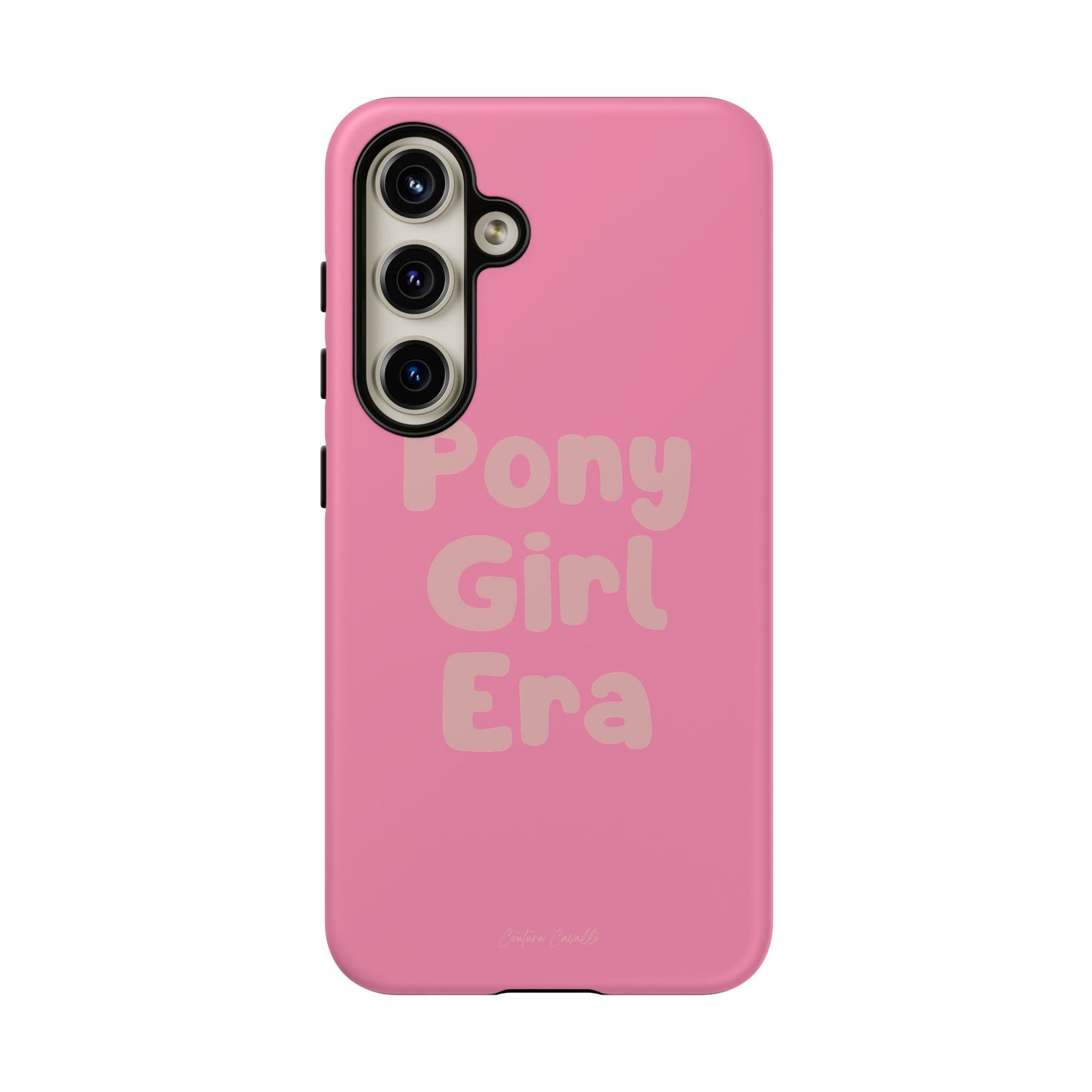 Pony Girl Era Phone Case — Pink Retro Text Protective Tough Case
