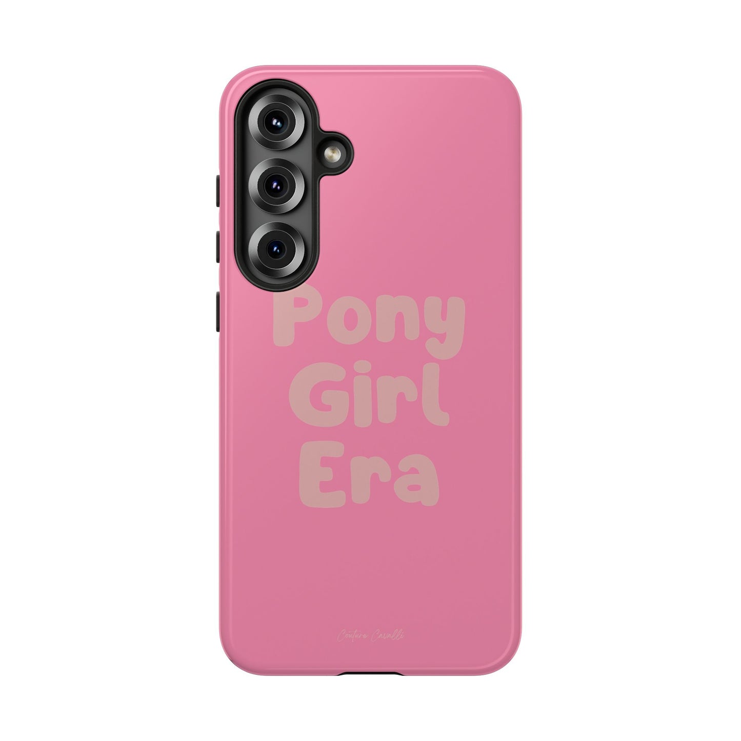 Pony Girl Era Phone Case — Pink Retro Text Protective Tough Case