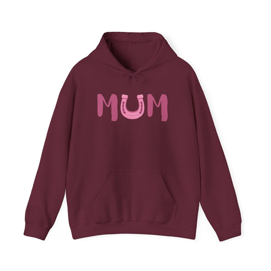 MUM Reitsport Hoodie personalisiert am Ärmel mit Pferdename – Pink Horse Mum Hoodie – emotionales Stall Statement