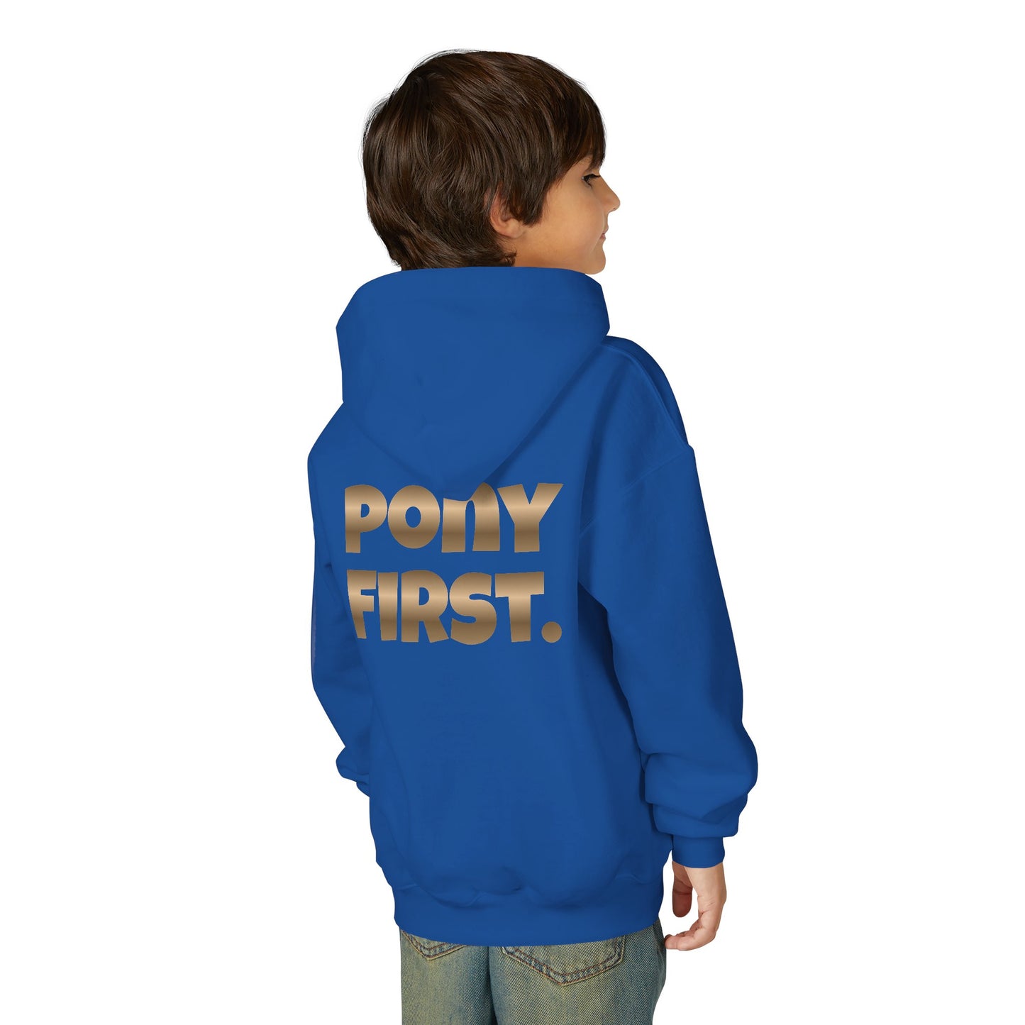 Personalisiert: Pony First Kinder-Hoodie – Mit eigenem Namen oder Ponynamen