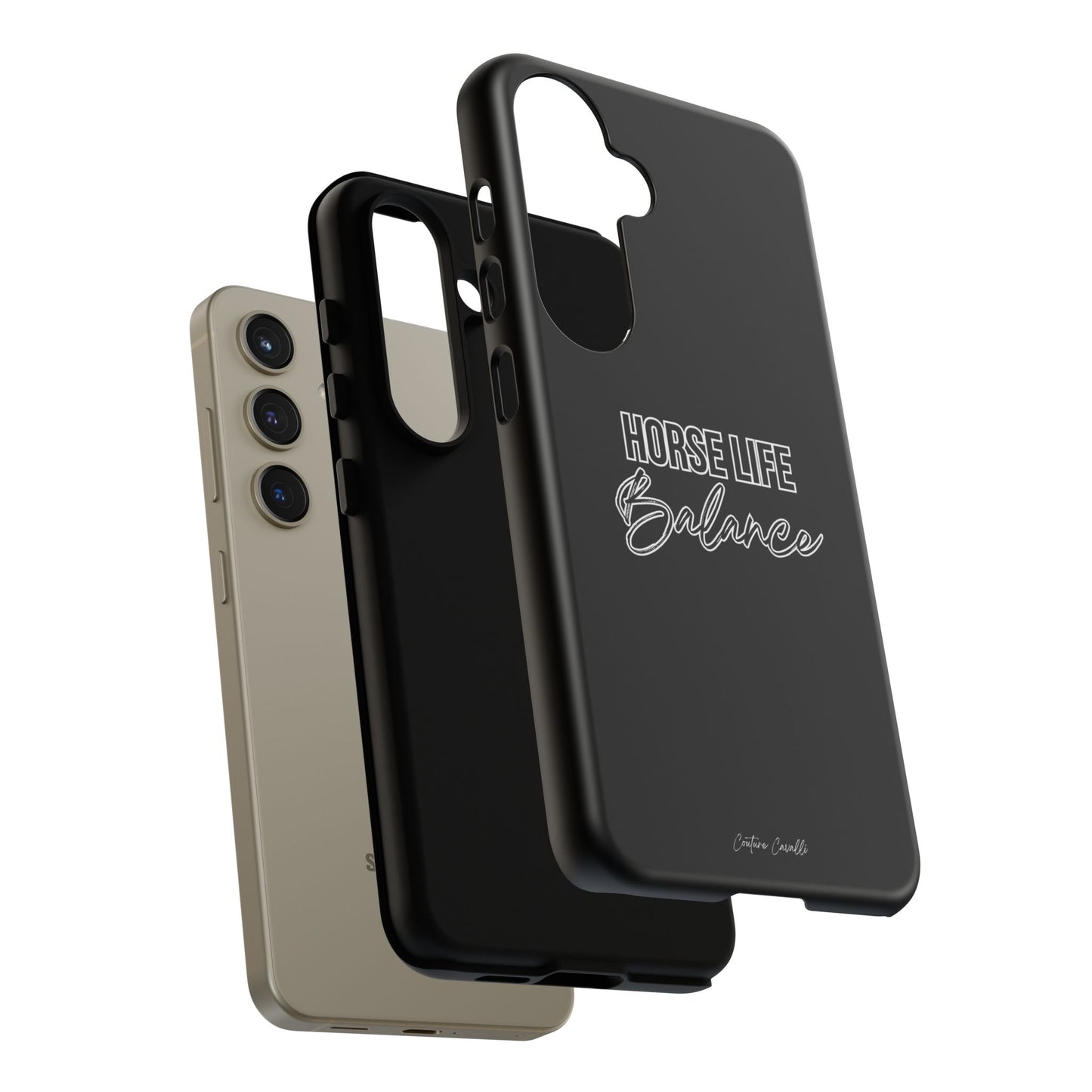 Phone Case - "Horse Life Balance" Glossy Tough Protective Case for Equestrians