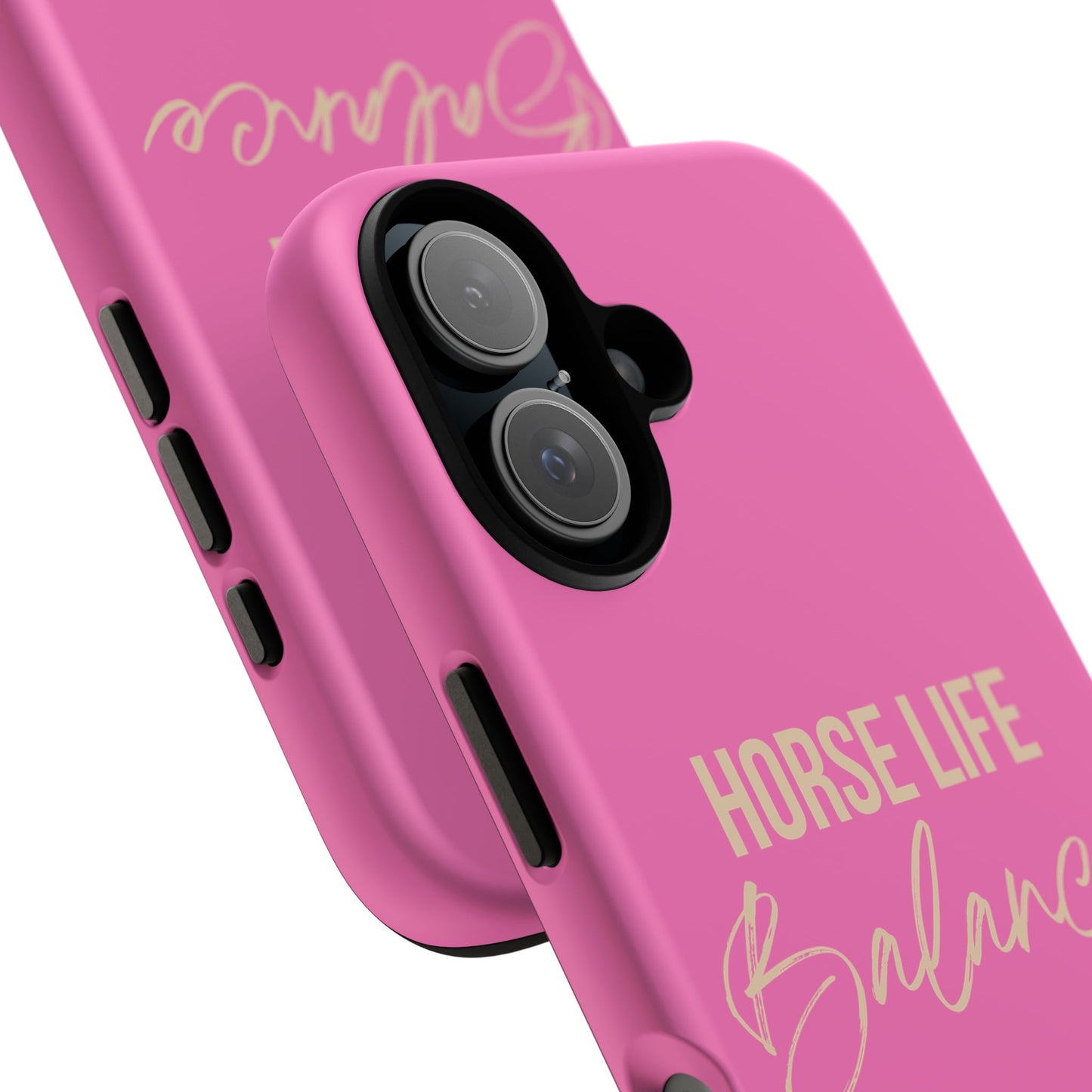 Horse Life Balance Phone Case - Pink Tough Protective Cover