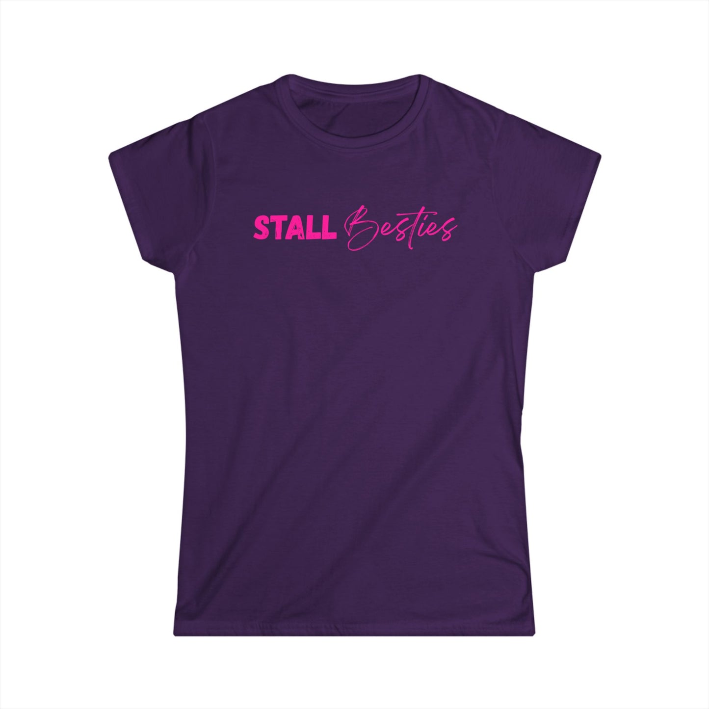 Stall Besties T-Shirt - Reiterfreundinnen Shirt - Pferdemädchen Shirt mit pinkem Aufdruck - Geschenk für Stallfreundin