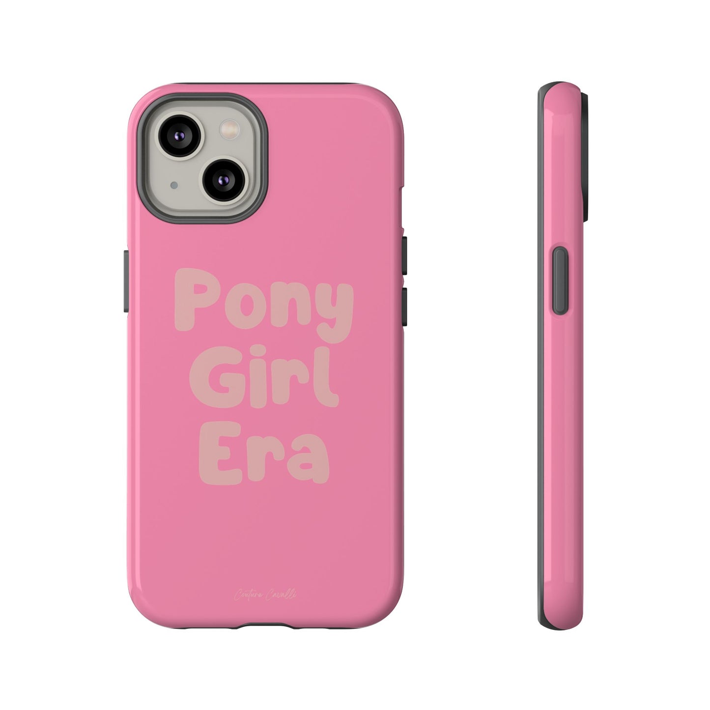 Pony Girl Era Phone Case — Pink Retro Text Protective Tough Case