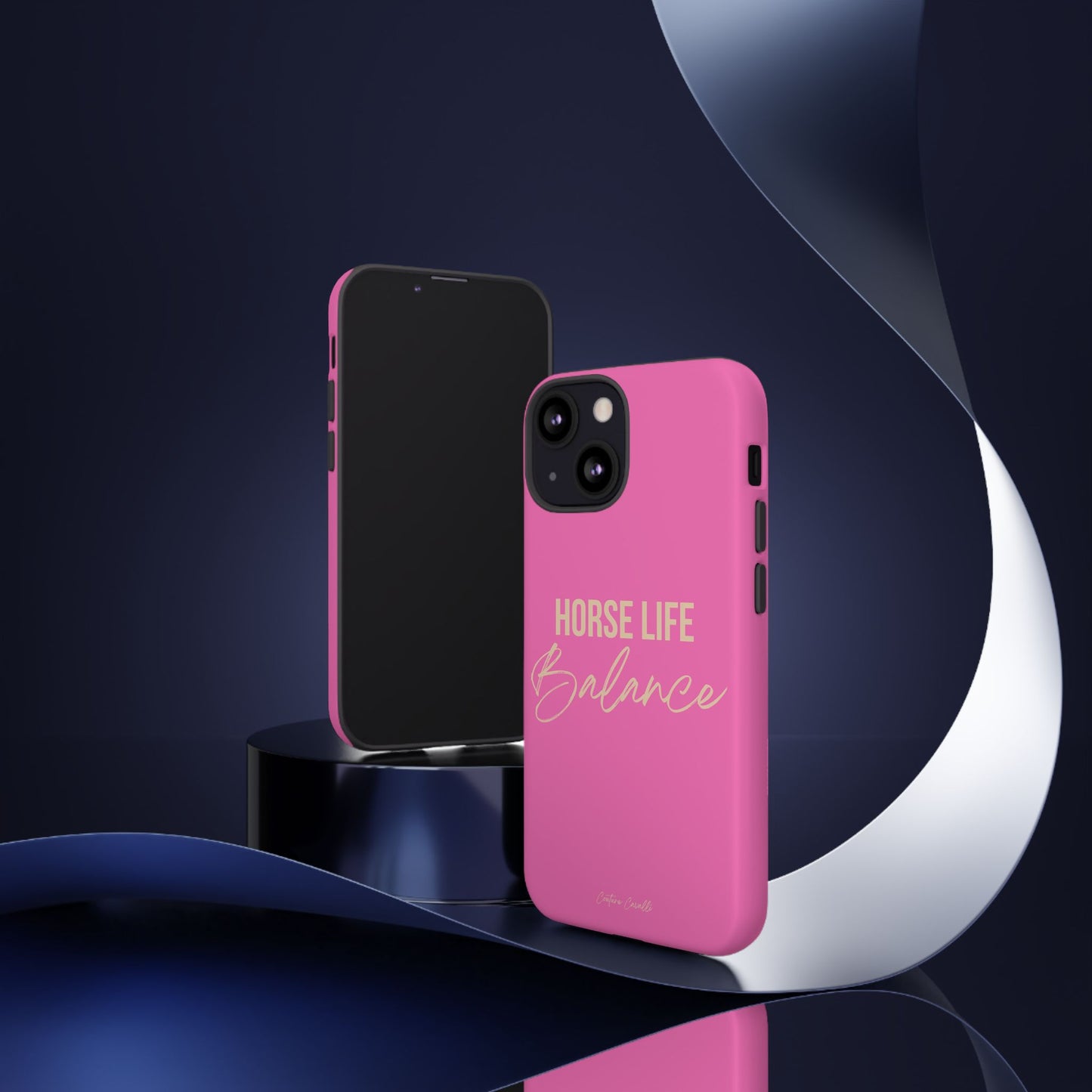Horse Life Balance Phone Case - Pink Tough Protective Cover