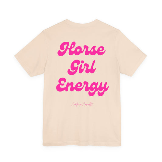 Horse Girl Energy T-Shirt – Ästhetisches Reiter Shirt für Pferdemädchen und Reiterinnen
