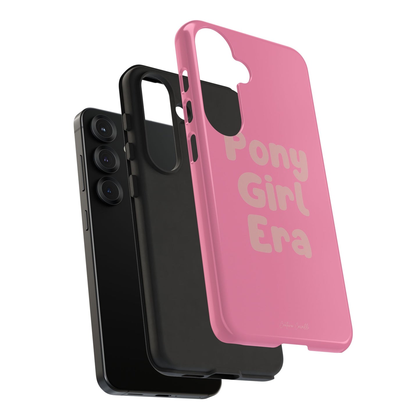 Pony Girl Era Phone Case — Pink Retro Text Protective Tough Case