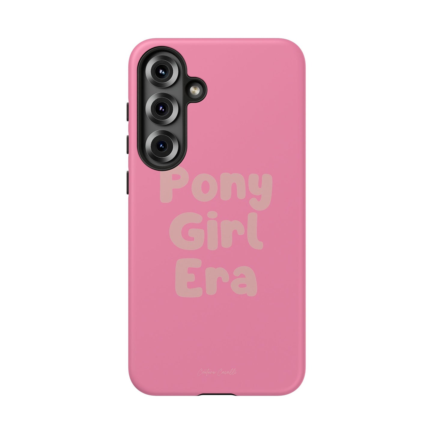 Pony Girl Era Phone Case — Pink Retro Text Protective Tough Case