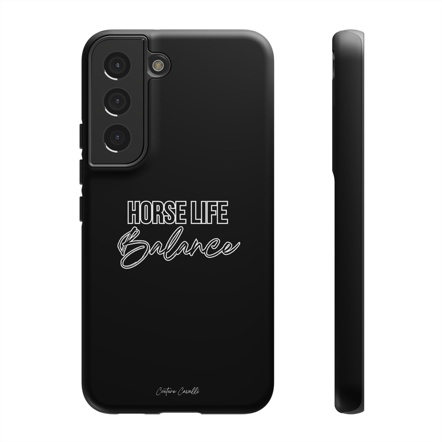 Phone Case - "Horse Life Balance" Glossy Tough Protective Case for Equestrians
