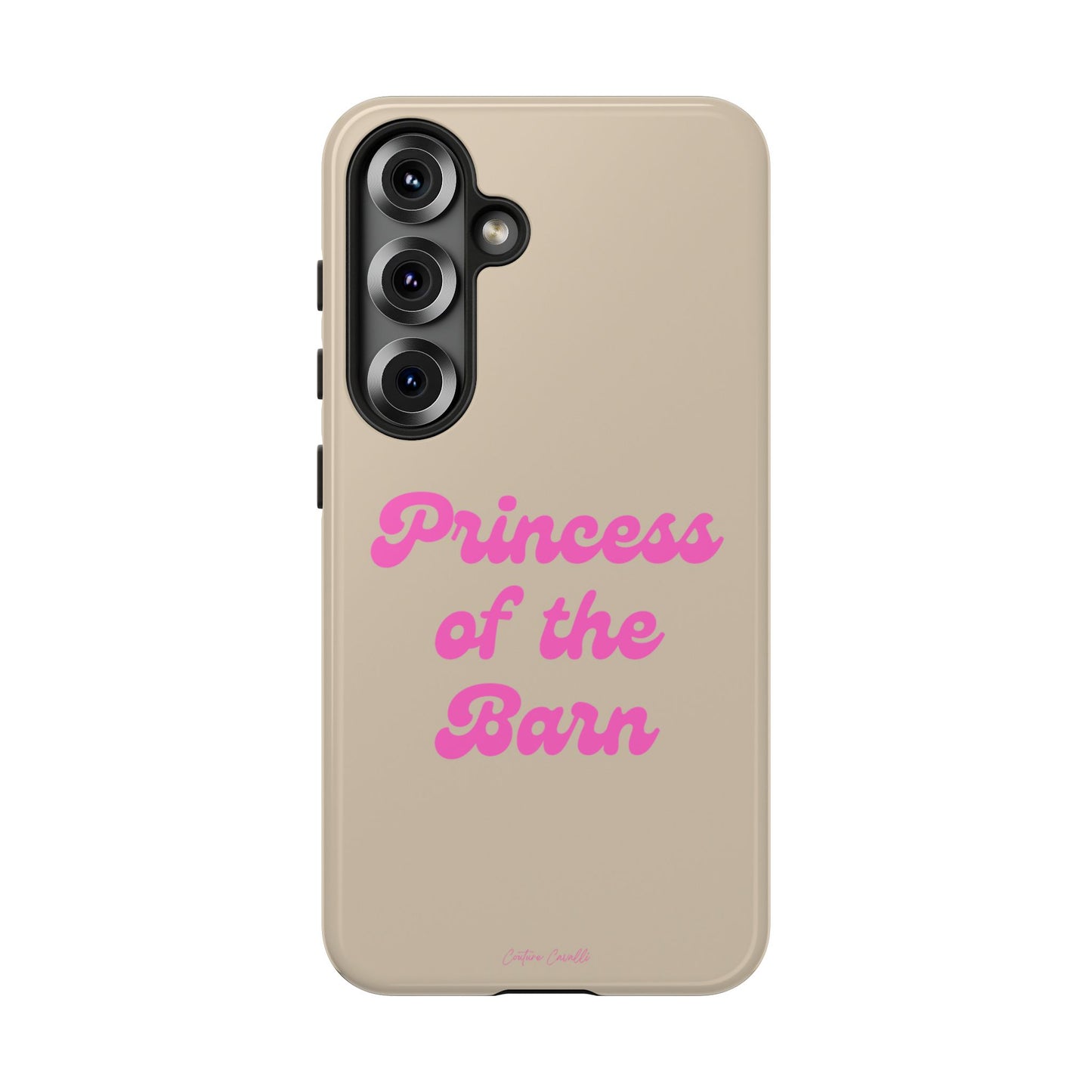 Phone Case — "Princess of the Barn" Pink Script Protective Tough Case