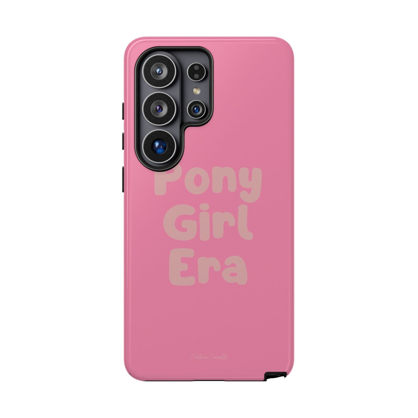 Pony Girl Era Phone Case — Pink Retro Text Protective Tough Case