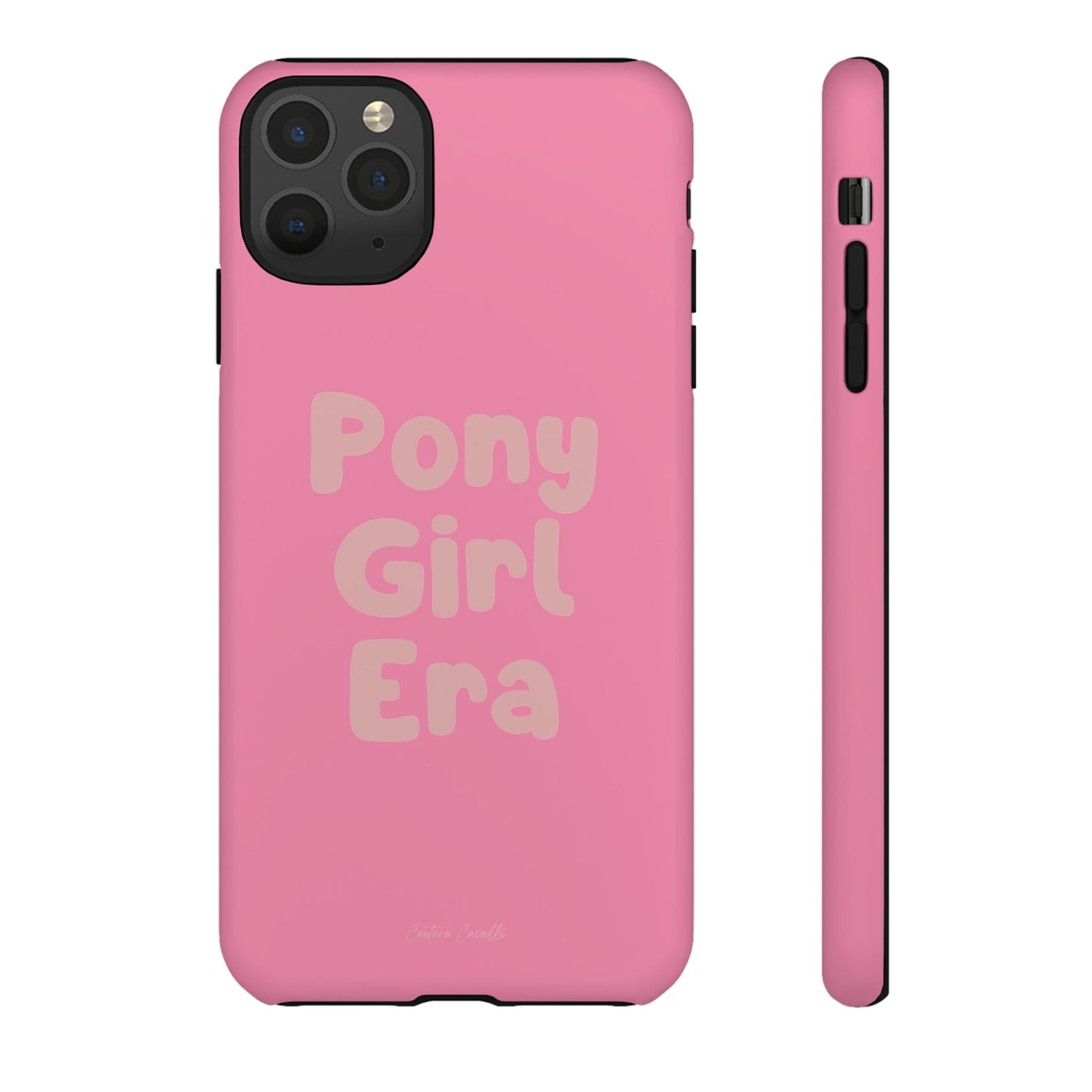 Pony Girl Era Phone Case — Pink Retro Text Protective Tough Case