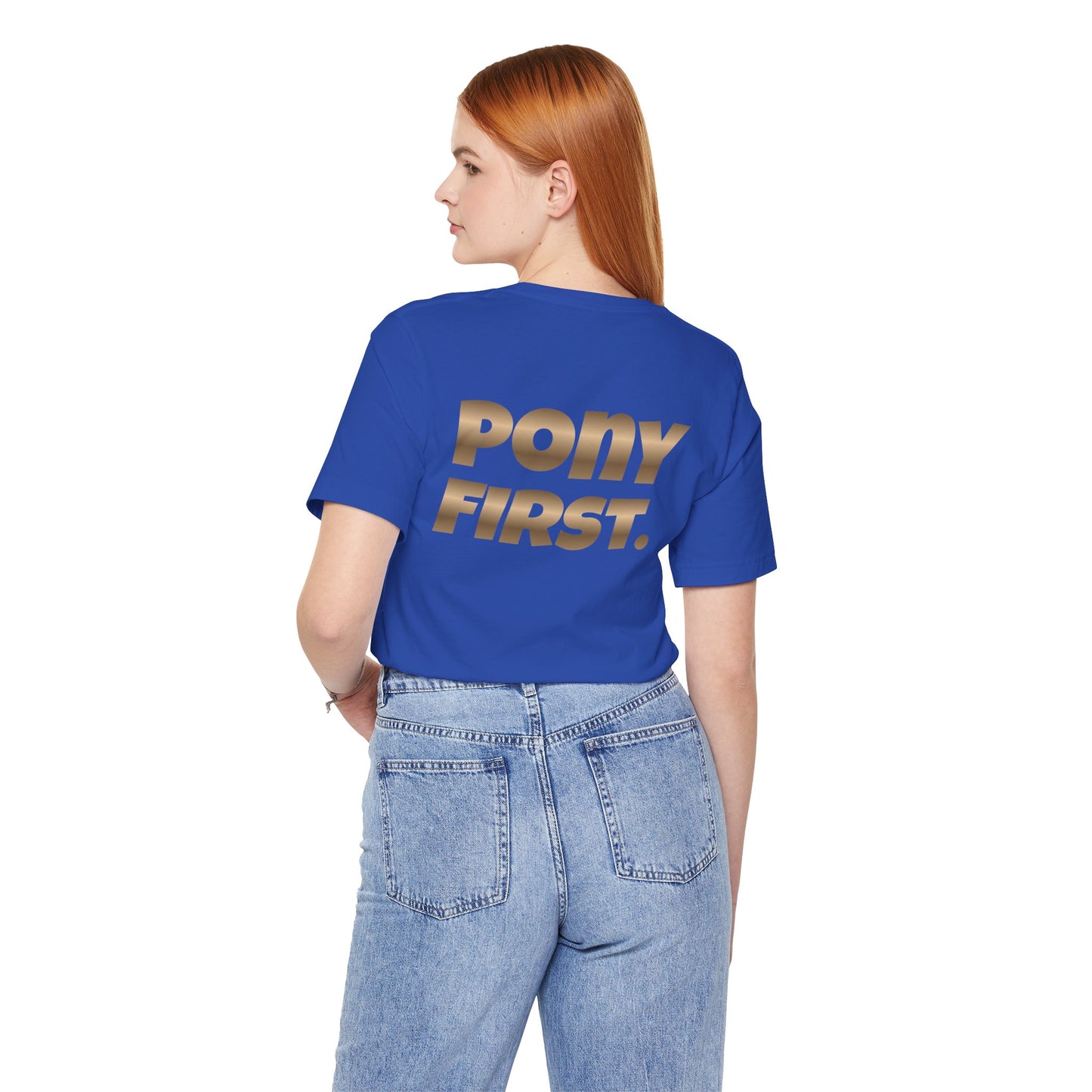 Pony First T-Shirt mit Rückenprint I auf Wunsch mit Ponyname personalisiert