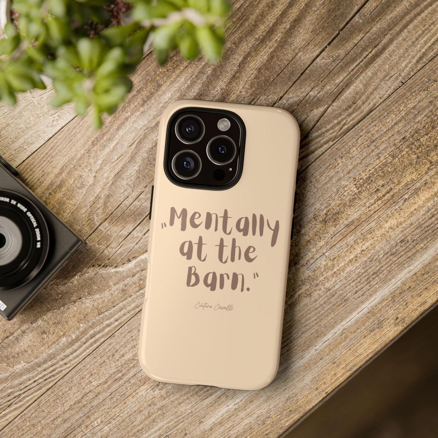Phone Case — "Mentally at the Barn" Rustic Farmphone Protective Cover
