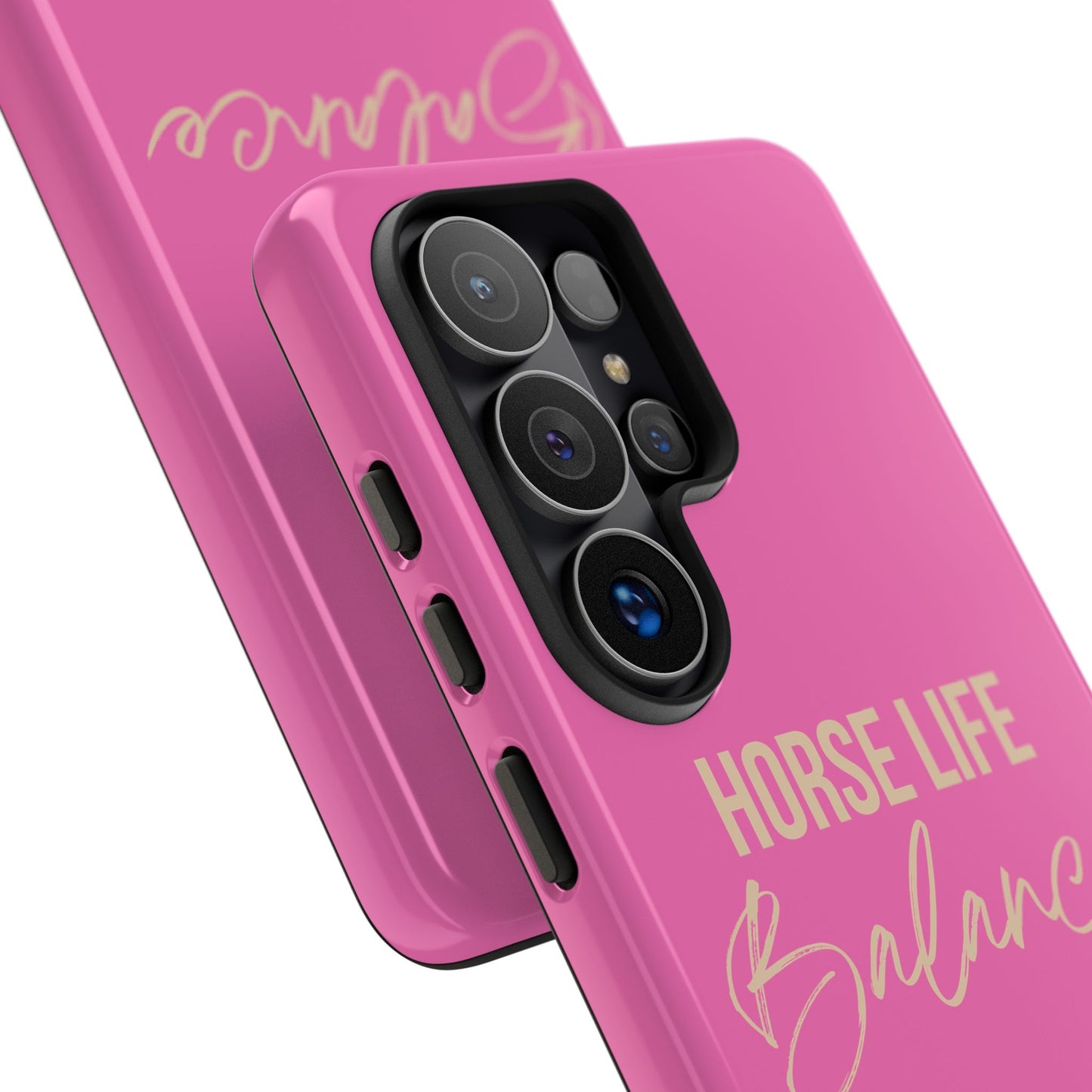 Horse Life Balance Phone Case - Pink Tough Protective Cover