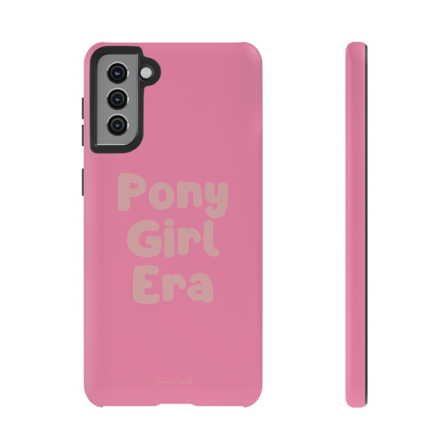 Pony Girl Era Phone Case — Pink Retro Text Protective Tough Case