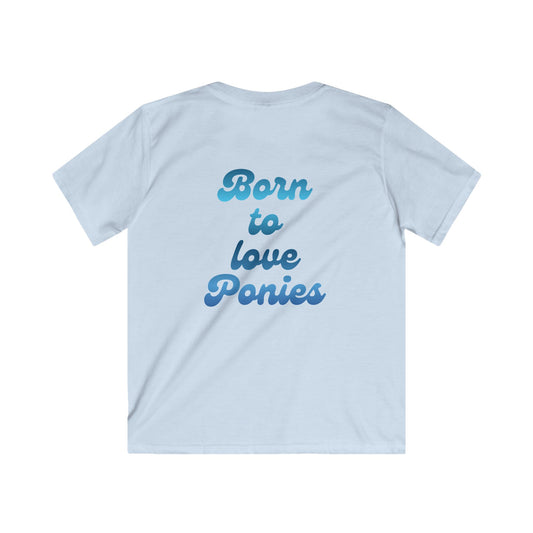 Born to Love Ponies Kinder Shirt – Pferde Liebe Mode | Reiter Mädchen T-Shirt | Stall Geschenk