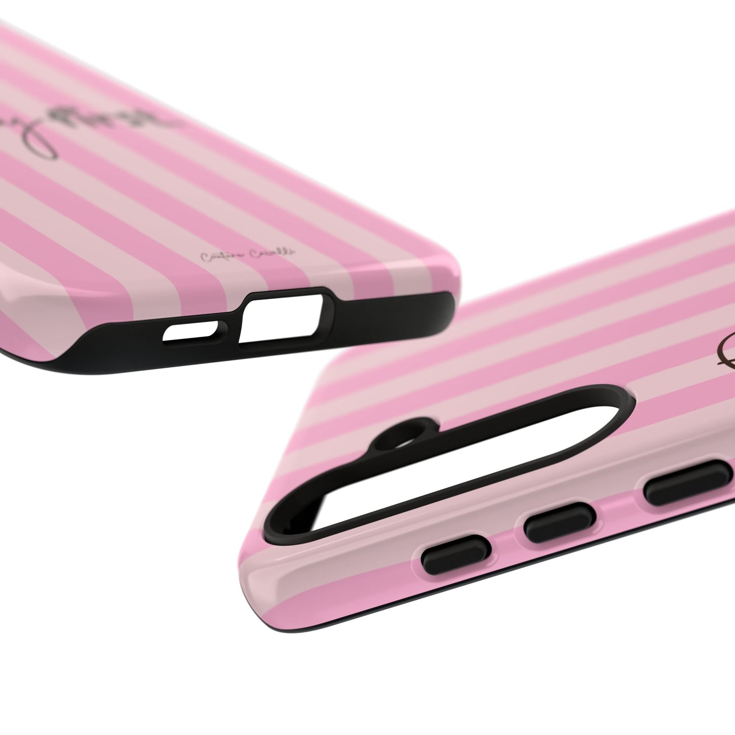 Pony First Phone Case — Pink Striped Tough Case for Horse Lovers
