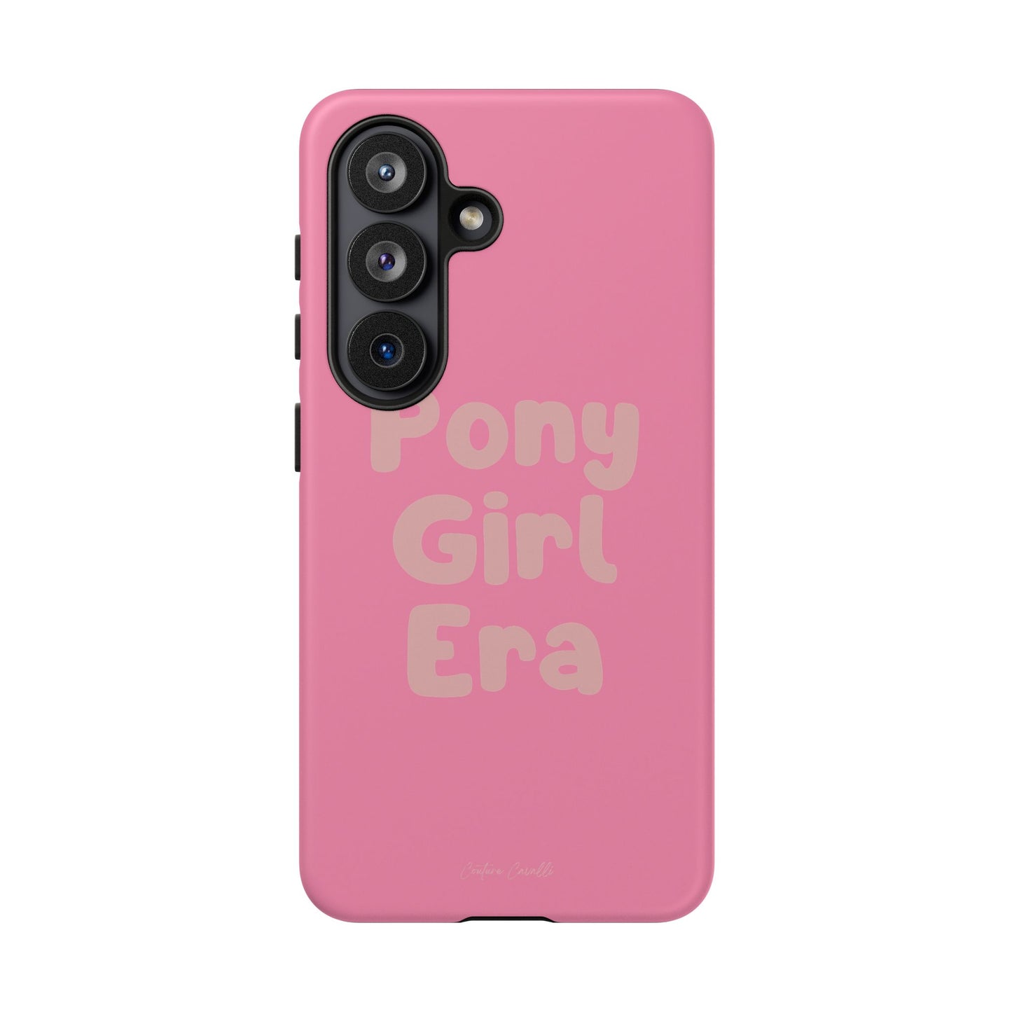 Pony Girl Era Phone Case — Pink Retro Text Protective Tough Case