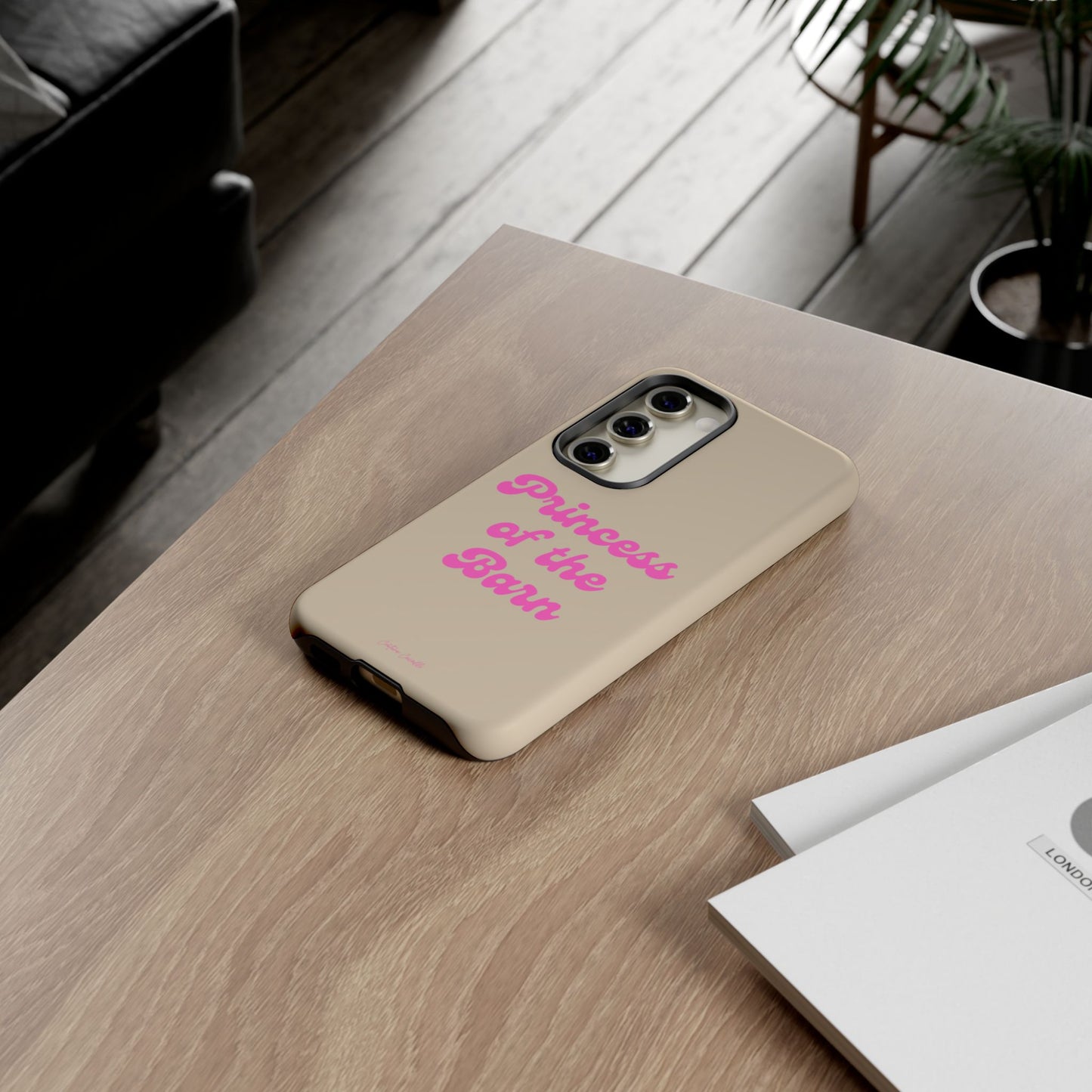 Phone Case — "Princess of the Barn" Pink Script Protective Tough Case