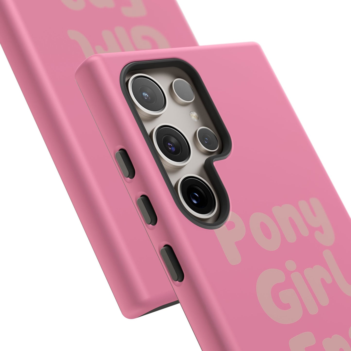 Pony Girl Era Phone Case — Pink Retro Text Protective Tough Case