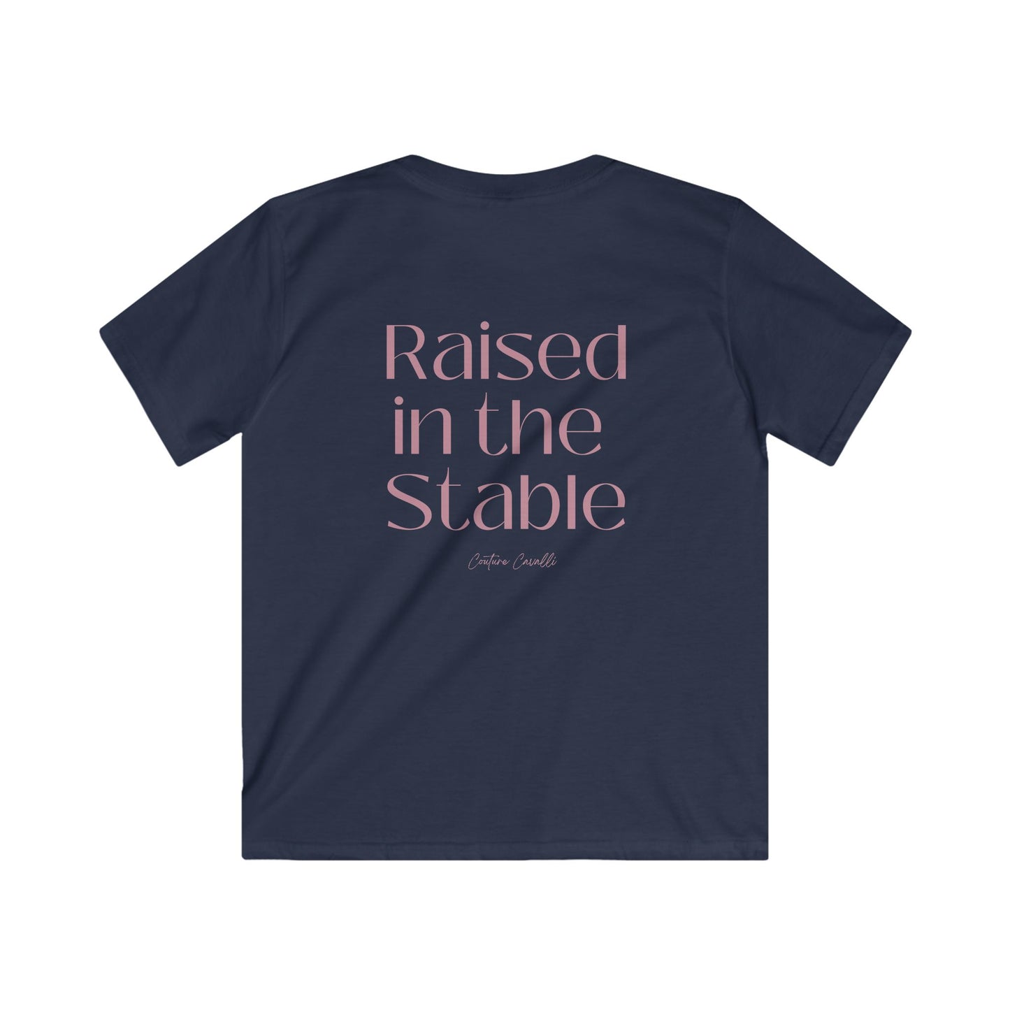 Raised in the Stable Kids Tee — Christian Nativity Shirt for Children