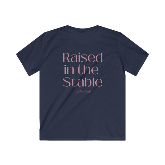 Raised in the Stable Kids Tee — Christian Nativity Shirt for Children