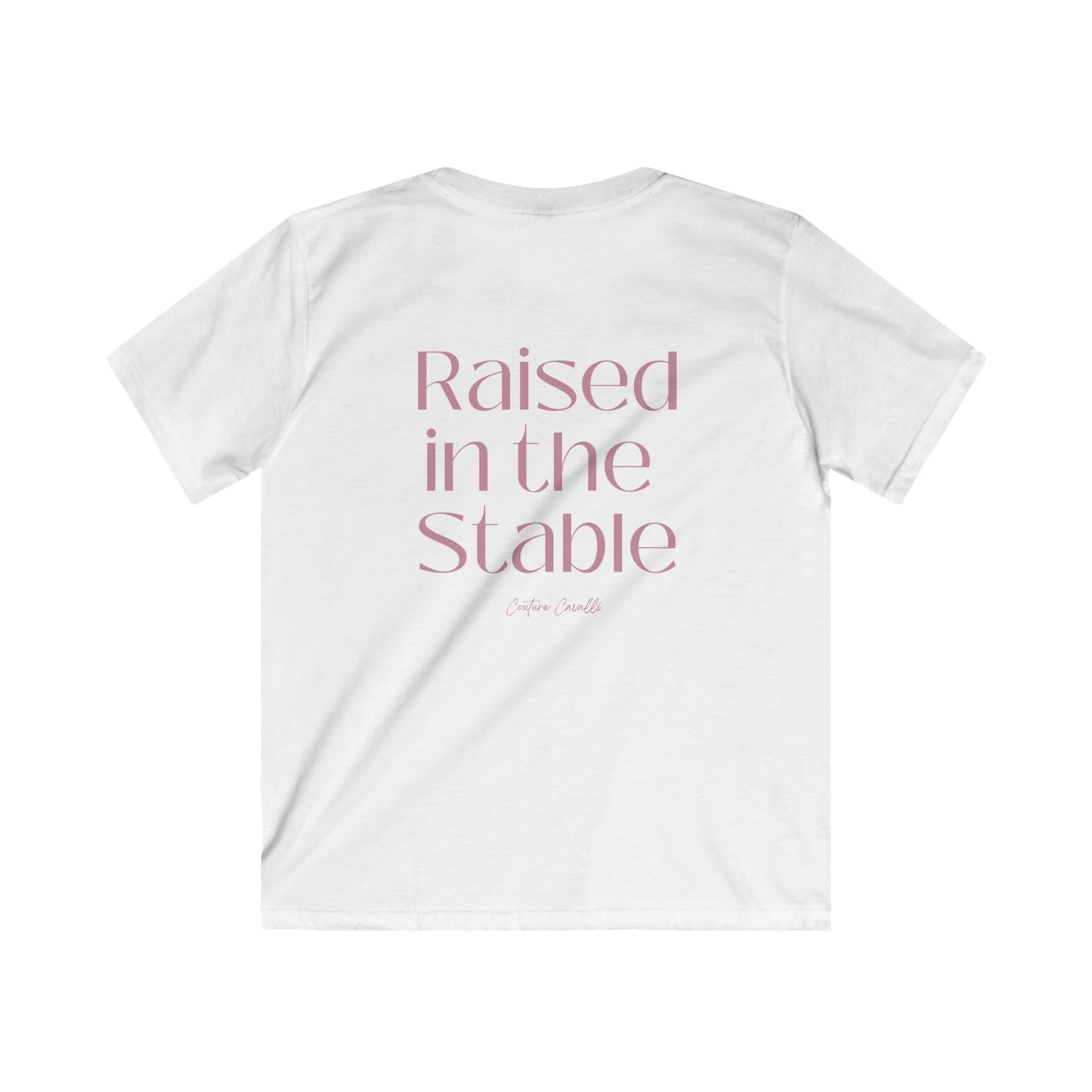 Raised in the Stable Kids Tee — Christian Nativity Shirt for Children