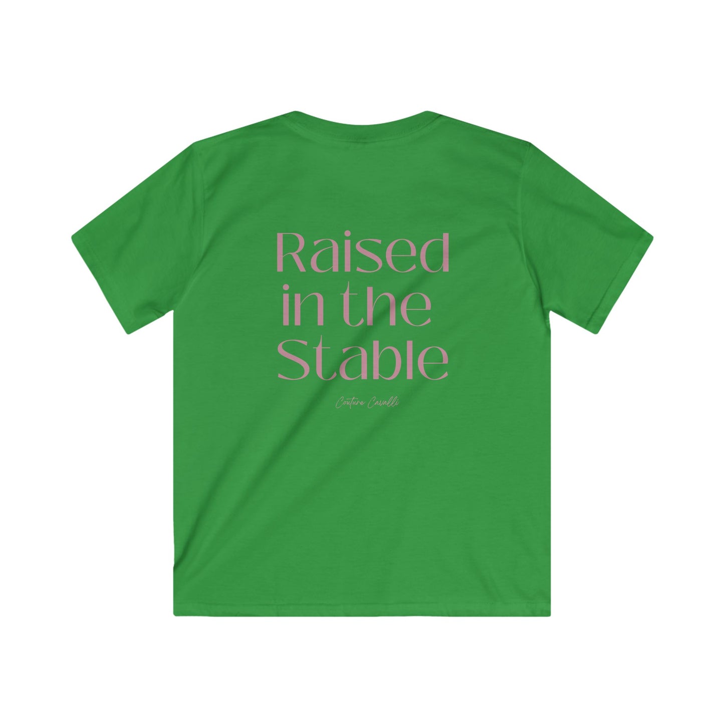 Raised in the Stable Kids Tee — Christian Nativity Shirt for Children