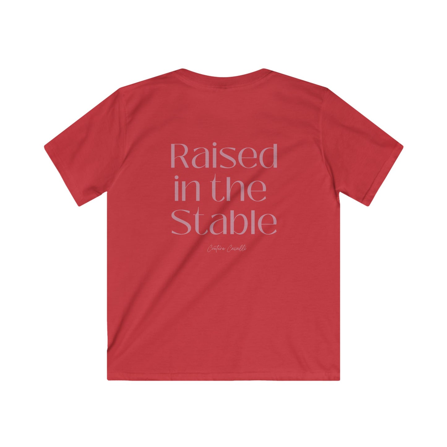 Raised in the Stable Kids Tee — Christian Nativity Shirt for Children