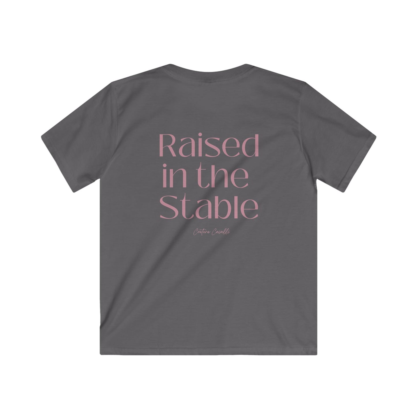 Raised in the Stable Kids Tee — Christian Nativity Shirt for Children