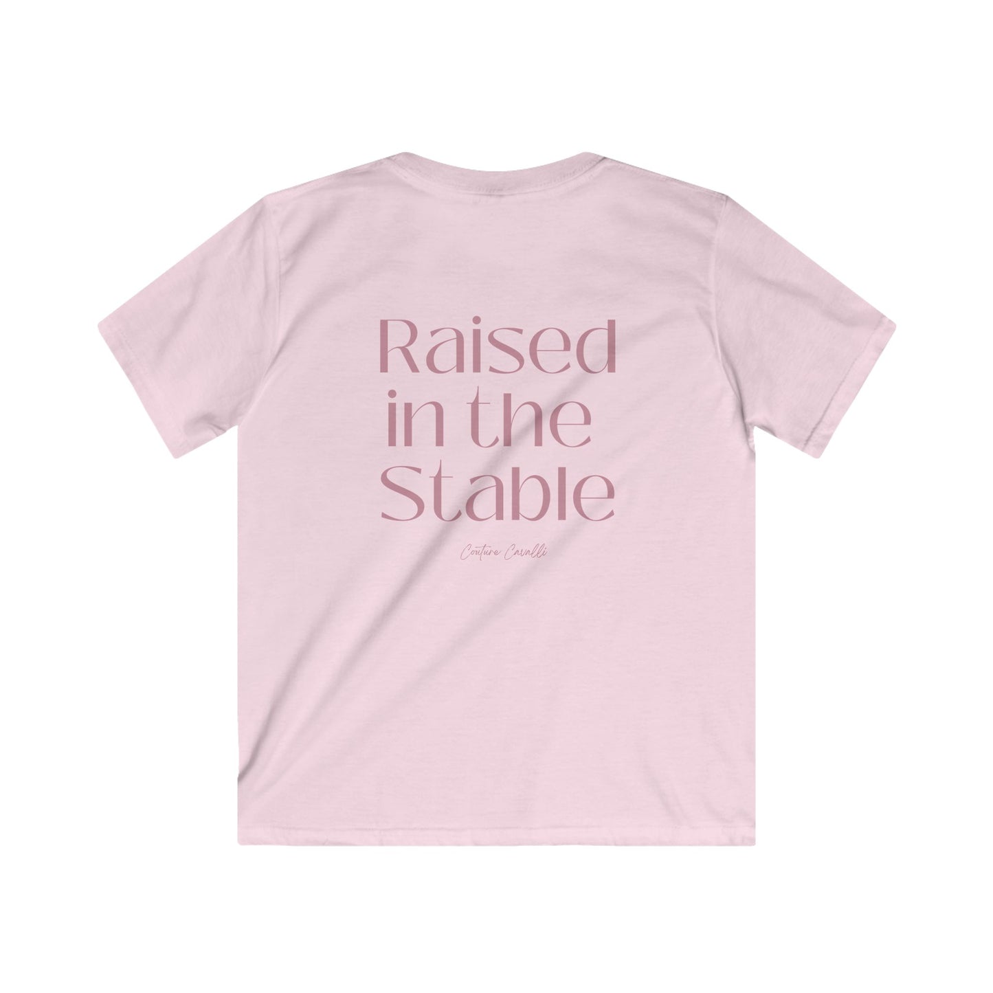 Raised in the Stable Kids Tee — Christian Nativity Shirt for Children