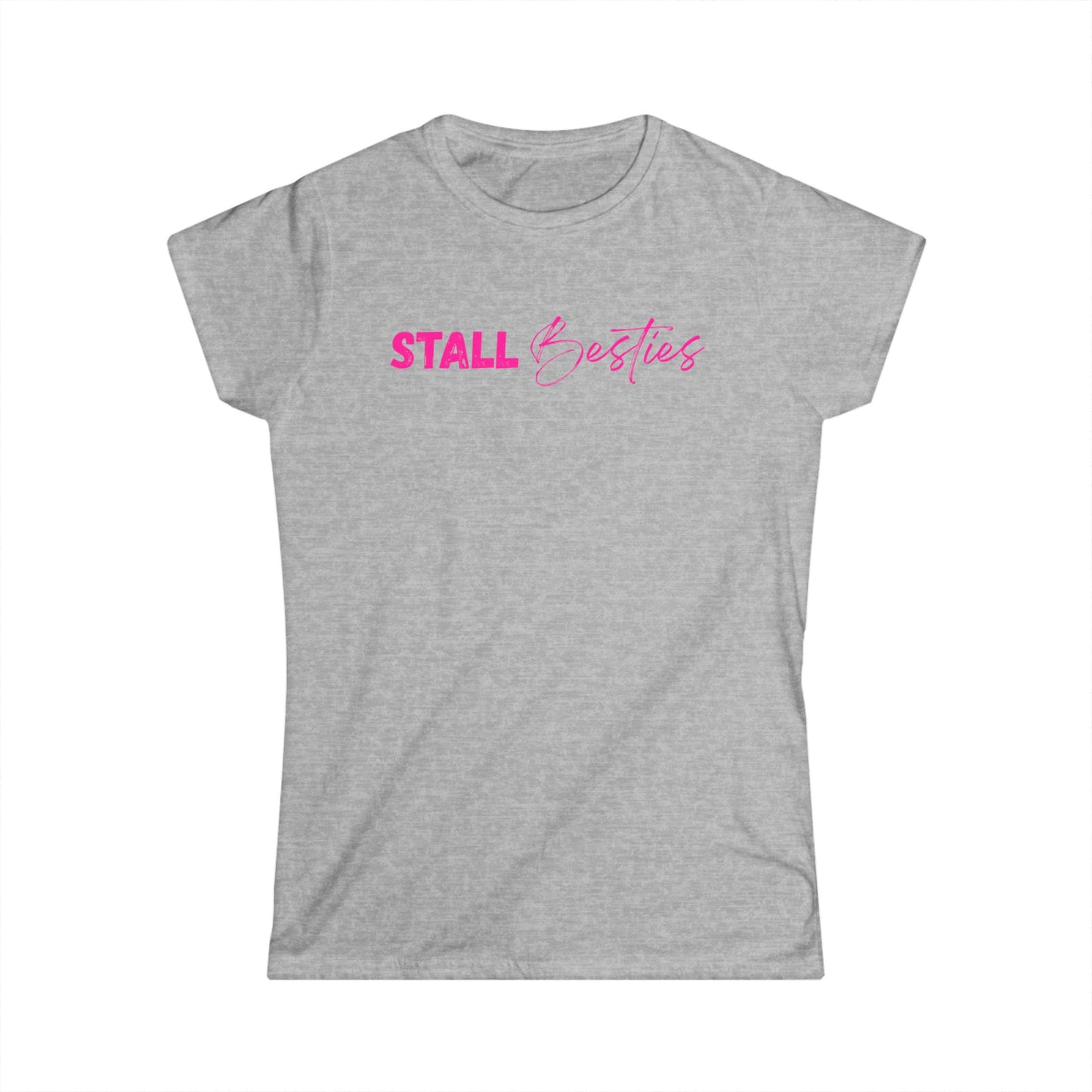 Stall Besties T-Shirt - Reiterfreundinnen Shirt - Pferdemädchen Shirt mit pinkem Aufdruck - Geschenk für Stallfreundin