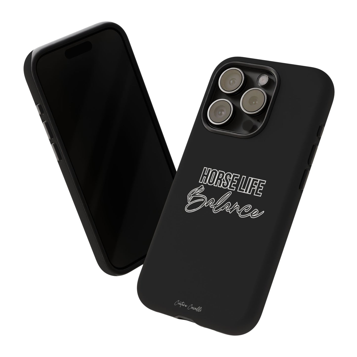 Phone Case - "Horse Life Balance" Glossy Tough Protective Case for Equestrians