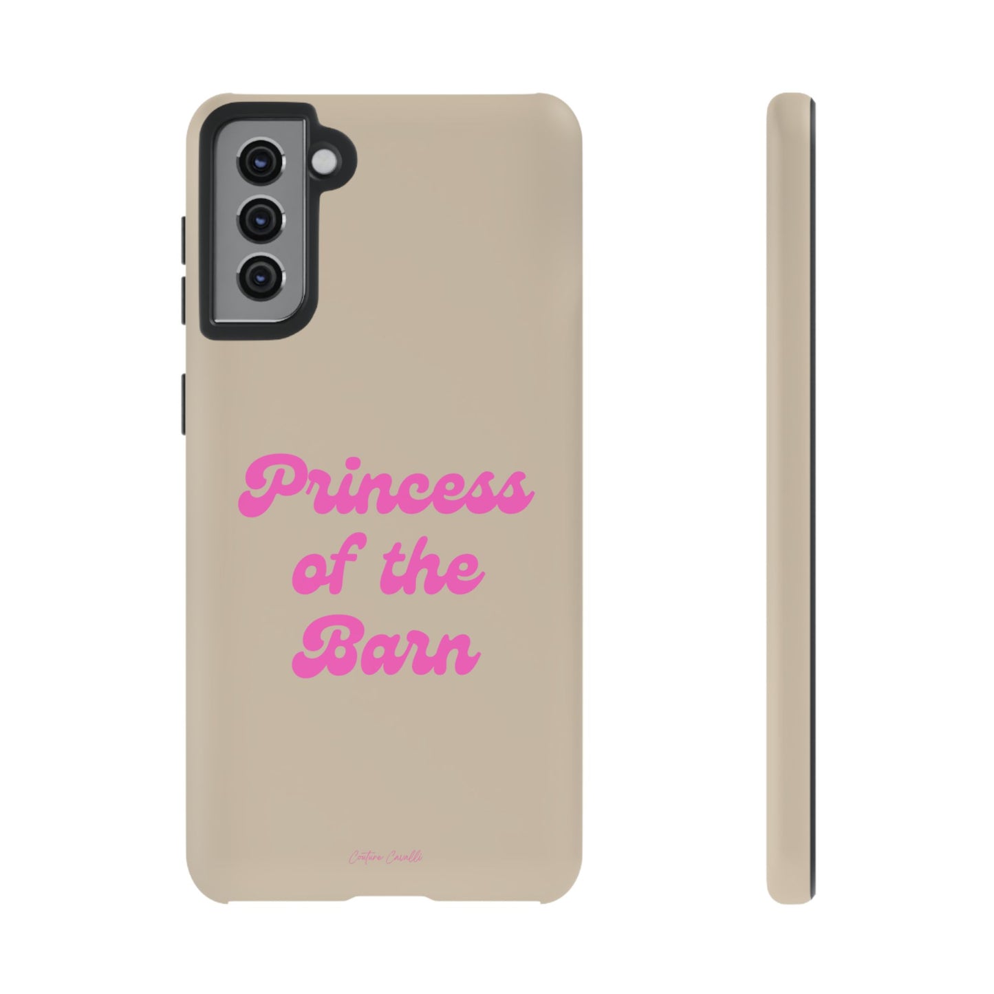 Phone Case — "Princess of the Barn" Pink Script Protective Tough Case
