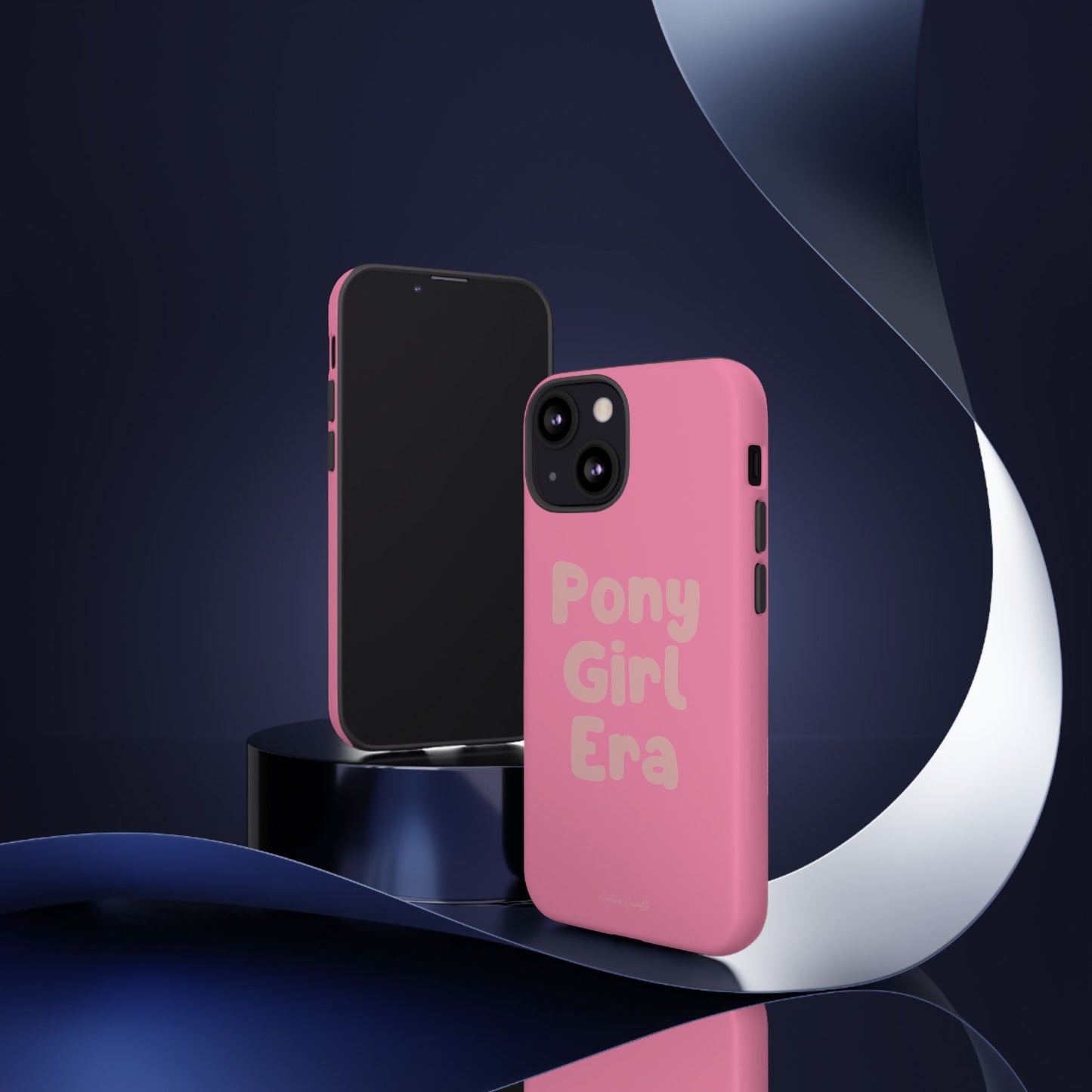 Pony Girl Era Phone Case — Pink Retro Text Protective Tough Case