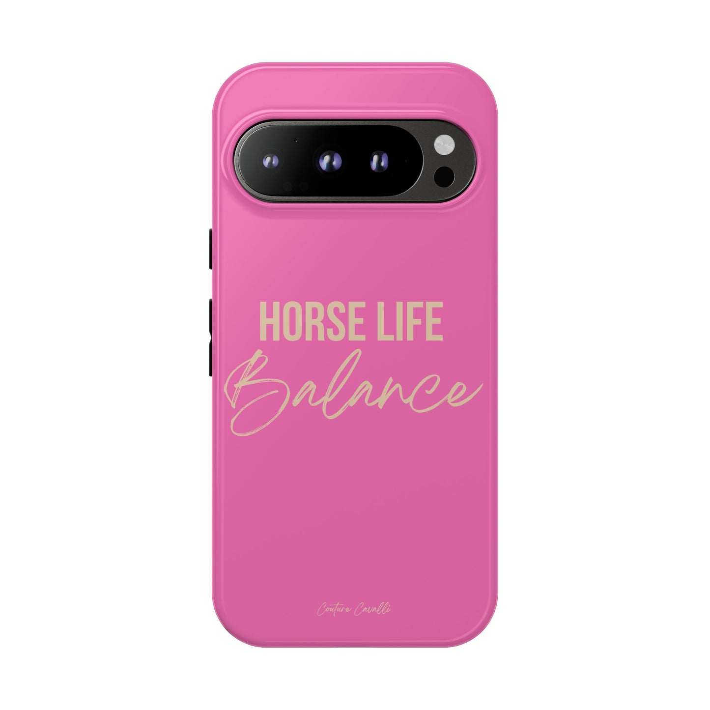 Horse Life Balance Phone Case - Pink Tough Protective Cover