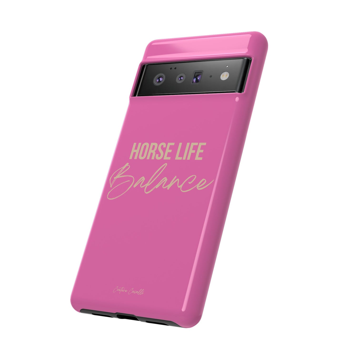 Horse Life Balance Phone Case - Pink Tough Protective Cover
