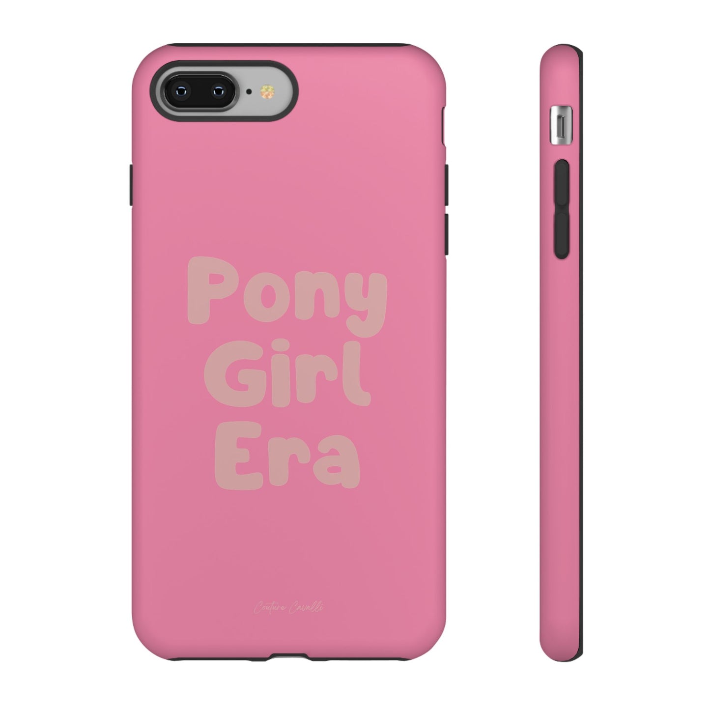 Pony Girl Era Phone Case — Pink Retro Text Protective Tough Case