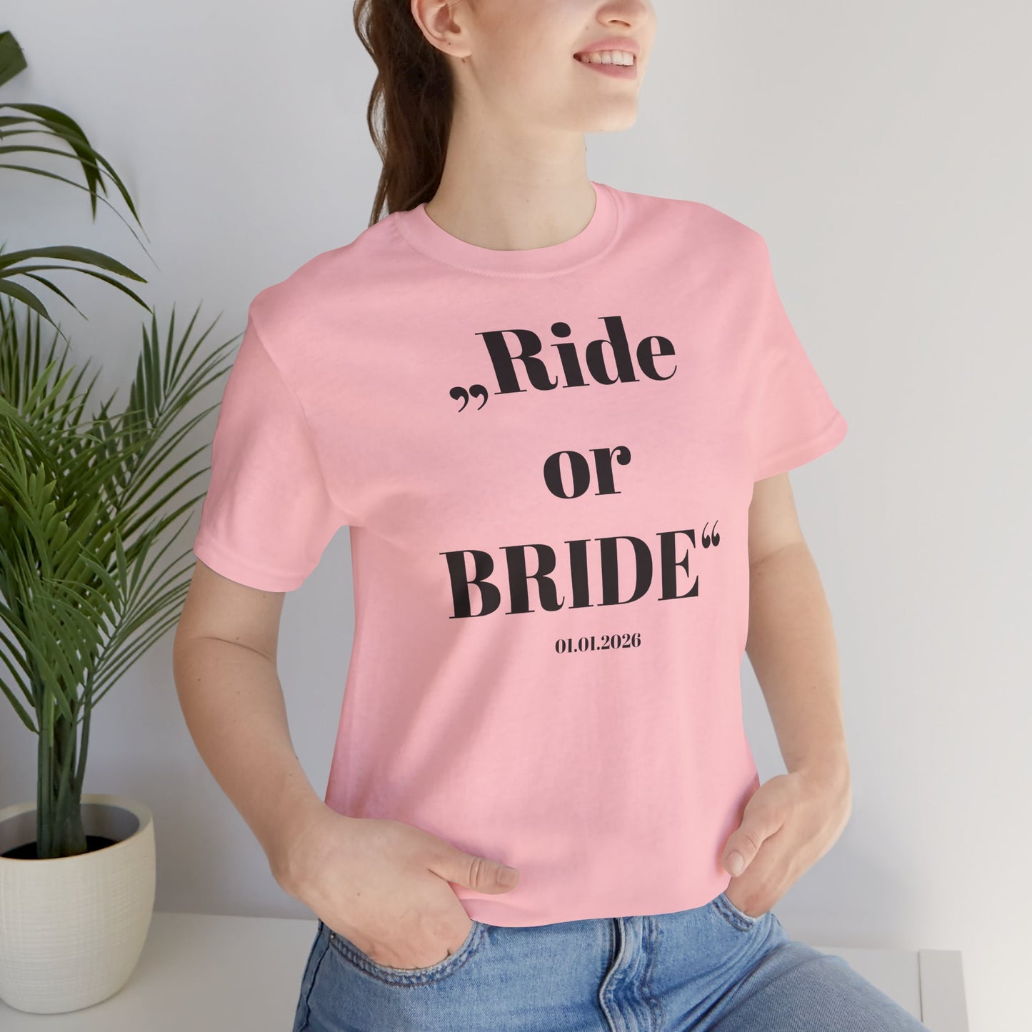 Ride or Bride T‑Shirt I Braut — Equestrian Bride Wedding Tee I Stable Bride I Junggesellinnenabschied I JGA Ideen Frau