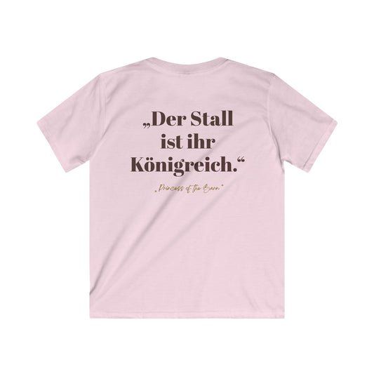 KIDS Der Stall ist ihr Königreich T-Shirt - Princess of the Barn Shirt I Couture Cavalli Reiter Shirt I Pferdemädchen Statement Tee