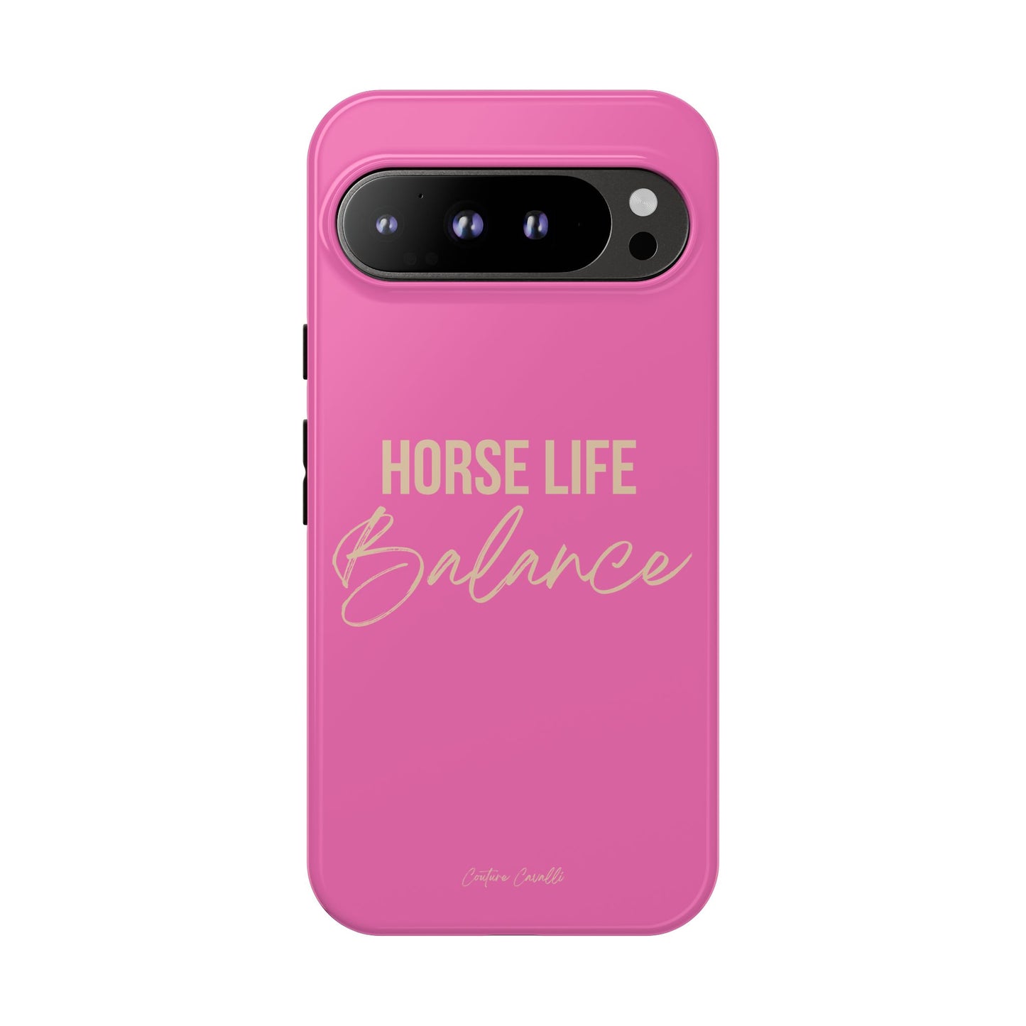 Horse Life Balance Phone Case - Pink Tough Protective Cover