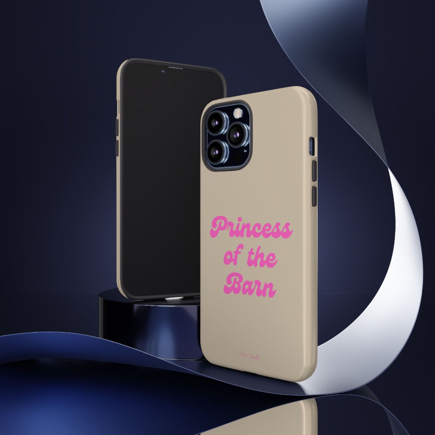 Phone Case — "Princess of the Barn" Pink Script Protective Tough Case