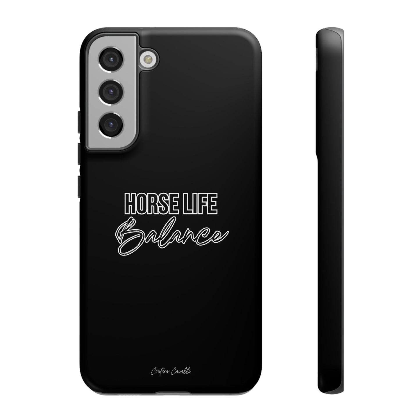 Phone Case - "Horse Life Balance" Glossy Tough Protective Case for Equestrians