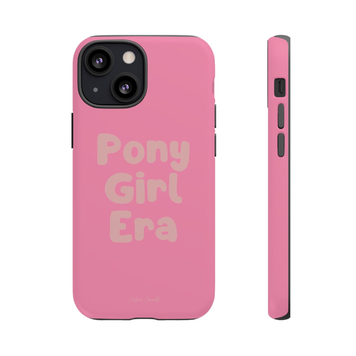 Pony Girl Era Phone Case — Pink Retro Text Protective Tough Case