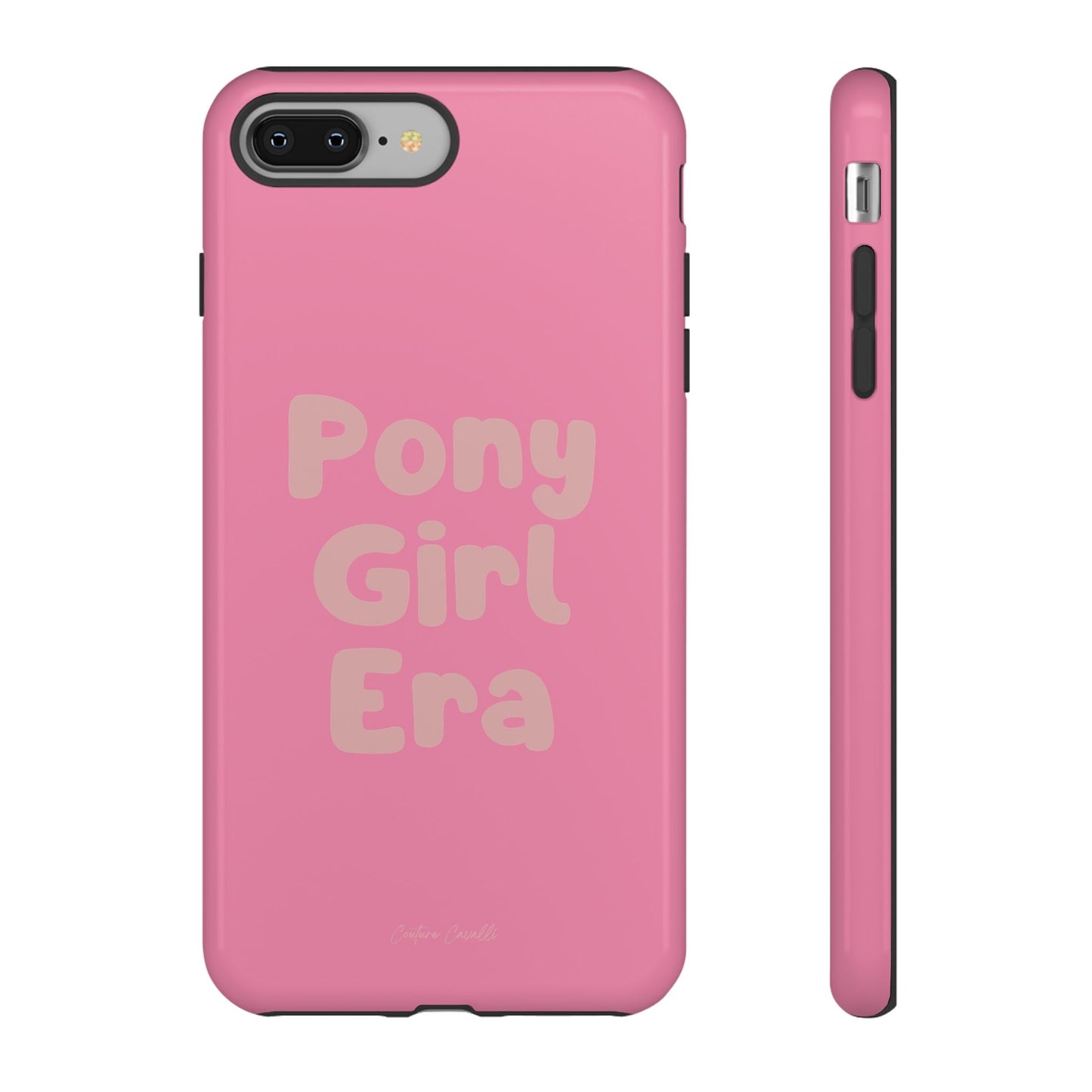 Pony Girl Era Phone Case — Pink Retro Text Protective Tough Case